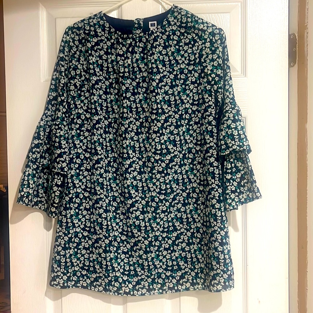 Janie & Jack Floral Dress … size 10 navy blue with floral pattern
